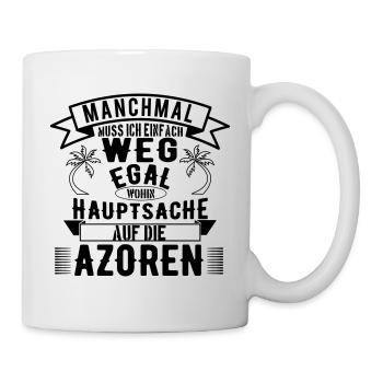 Parfois, je dois juste partir - surtout les Açores - Mug blanc - blanc - Droite