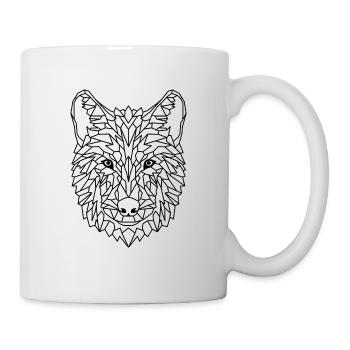 Wolf geometric - Mug - white - Right