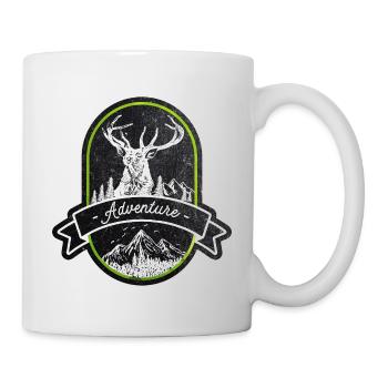 Wanderlust - Abenteuer Wandern - Tasse - Weiß - Rechts