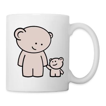 Teddy Geschwister - Süße Teddybären Teddys Bären - Tasse - Weiß - Rechts
