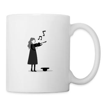 Geige - Tasse - Weiß - Rechts