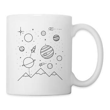 Planets in the starry sky - Mug - white - Right