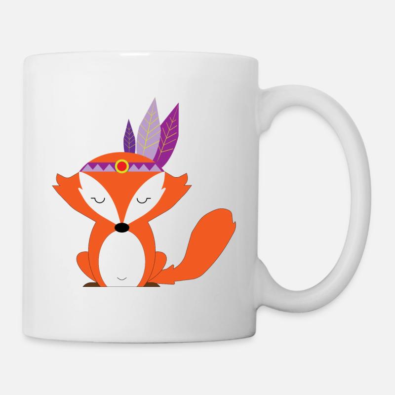 Indisches Fuchsrosa - Tasse - Weiß