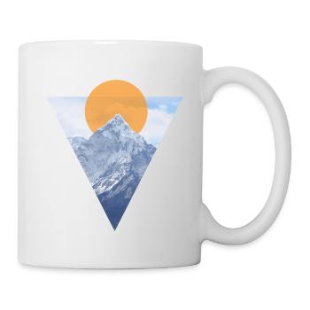 dreieck berg - Tasse - Weiß - Rechts