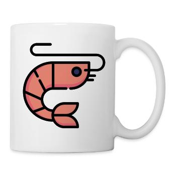 Idée cadeau crevettes - Mug blanc - blanc - Droite