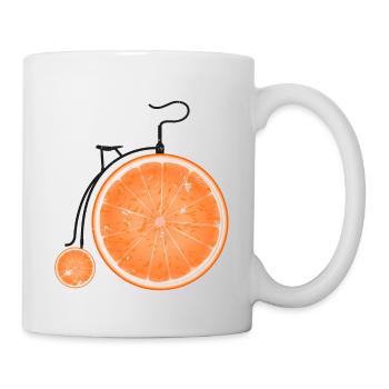 Bicycle Oranges Fruits Velo bicycles Urbanbike - Mug - white - Right