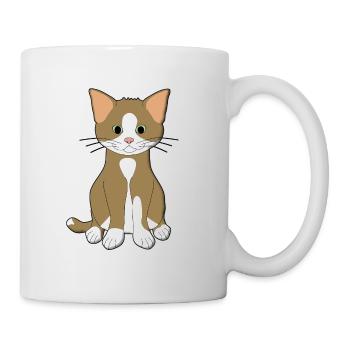 babycat brown and white - Mug - white - Right