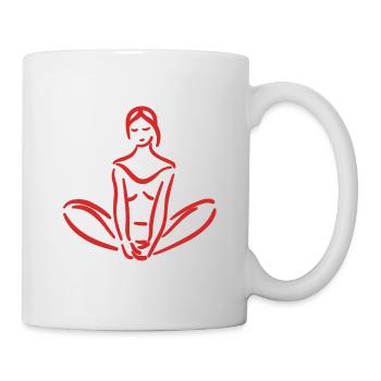 Yoga meditation relaxation spirit soul gift - Mug - white - Right