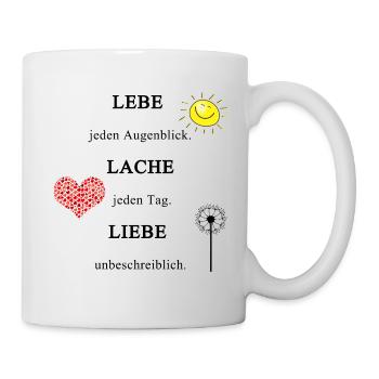 Life Loving Laughter Saying - Mug - white - Right