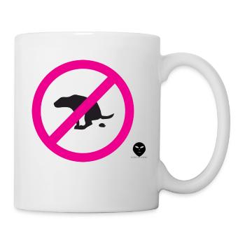 Hundeschild Verboten Hunde Kot Kacke Hundekacke - Tasse - Weiß - Rechts