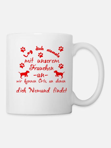 Hund Spruch Gassi gehen - Tasse - Weiß