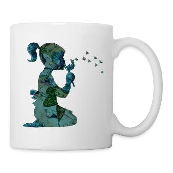 Pissenlit fille de fleur - Mug blanc - blanc - Droite