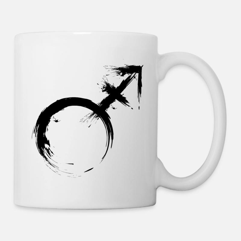 Transgender Männliche Androgynie Venus- und Mars - Tasse - Weiß