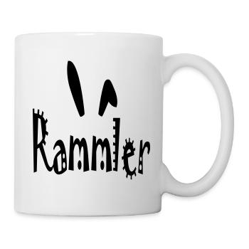Rammler avec oreilles de lapin (vecteur) - Mug blanc - blanc - Droite