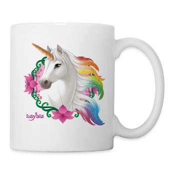 Tasse de jument licorne arc-en-ciel bayala Schleich - Mug blanc - blanc - Droite