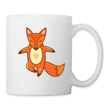 Renard de yoga - Mug blanc - blanc - Droite