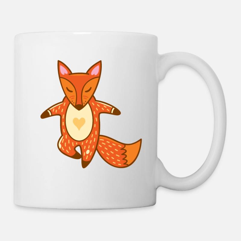 Yoga Fuchs - Tasse - Weiß