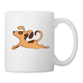 Chien de yoga - Mug blanc - blanc - Droite