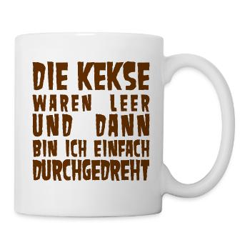 Kekse - Tasse - Weiß - Rechts