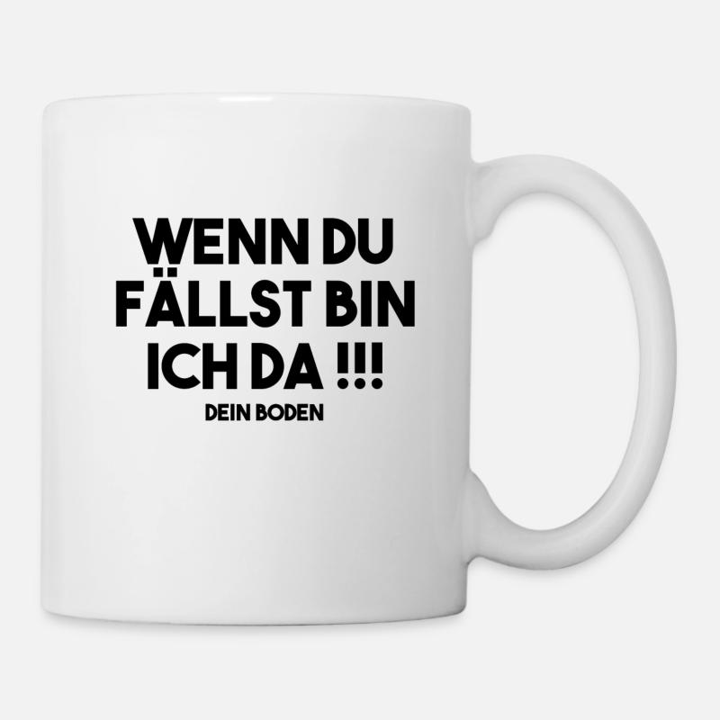 Si tu tombes j'y suis - Mug blanc - blanc
