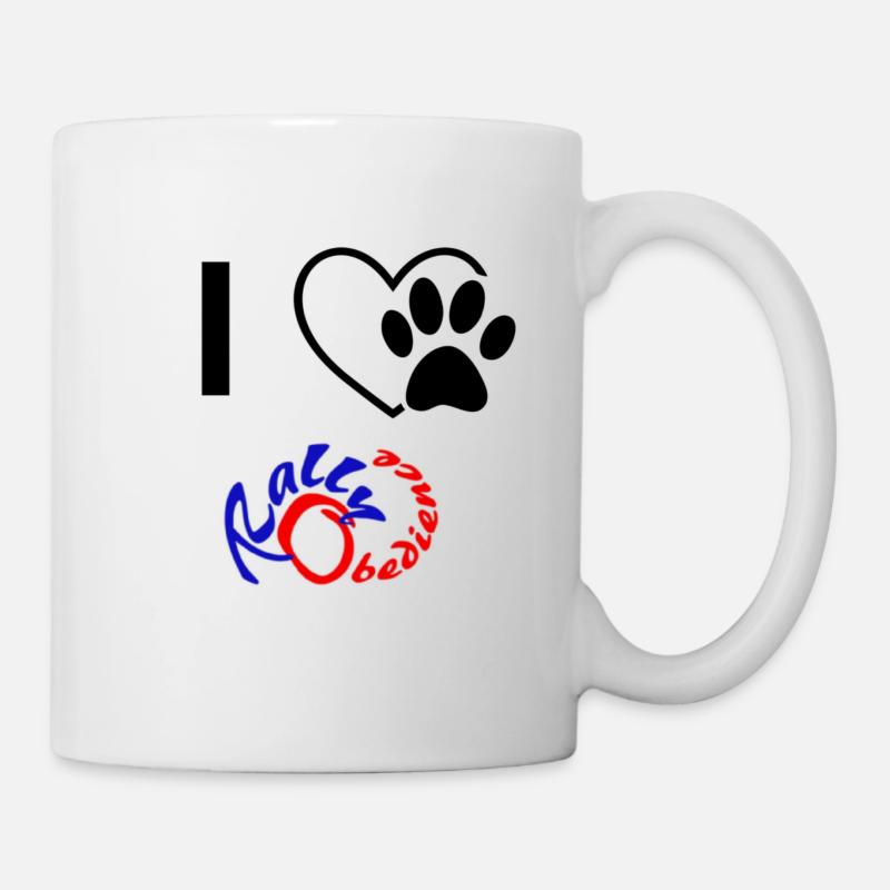 Ich liebe Rallye Obedience - Tasse - Weiß
