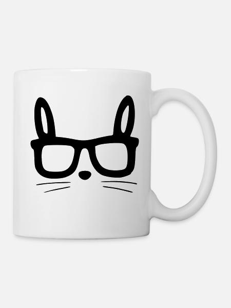 cat glasses - Mug - white