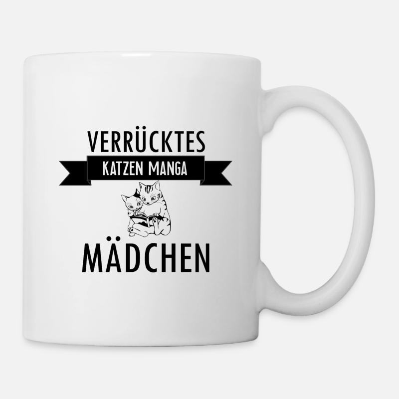 Katze Mädchen Manga Anime Kätzchen Geschenk - Tasse - Weiß