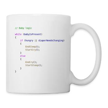 Baby logic programmer gift idea - Mug - white - Right