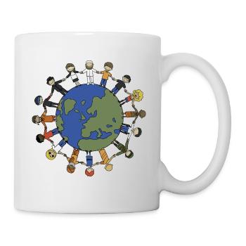Weltfrieden - Tasse - Weiß - Rechts