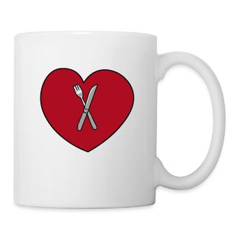 Cook a heart for food Restaurant Gourmet Cooking - Mug - white - Right