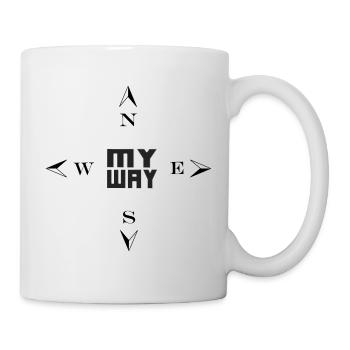 Compass my way black - Mug - white - Right
