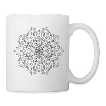 Mandala Flower of Life Yoga Gift - Mug - white - Right