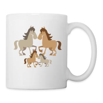 horses Pferde Pholen 4 432 - Tasse - Weiß - Rechts