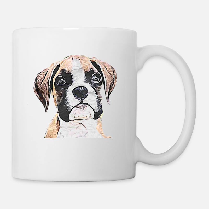 Boxer Welpen - Tasse - Weiß