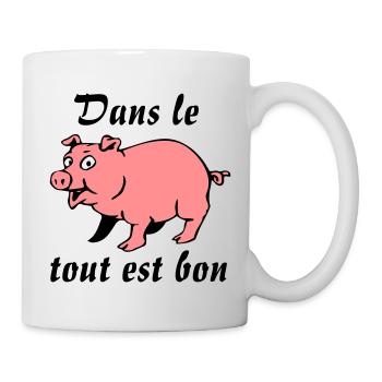 bon cochon - Mug blanc - blanc - Droite