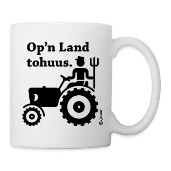 Op’n Land tohuus. (Plattdeutsch) - Tasse - Weiß - Rechts