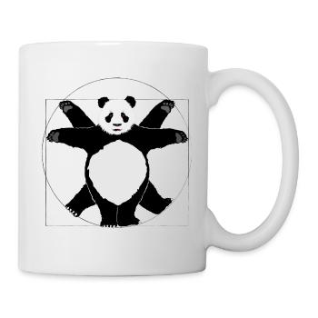 Vitruvian Panda Bear - Leonardo da Vinci - Mug - white - Right