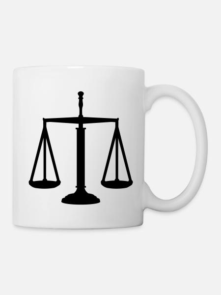 Waage - Tasse - Weiß