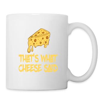 Drôle de TShirt au fromage pour les personnes dépendantes - Mug blanc - blanc - Droite