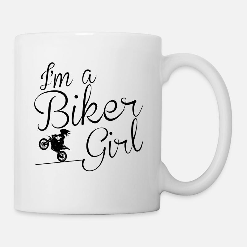 Biker girl - Mug - white