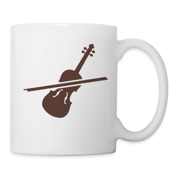 Geige - Tasse - Weiß - Rechts