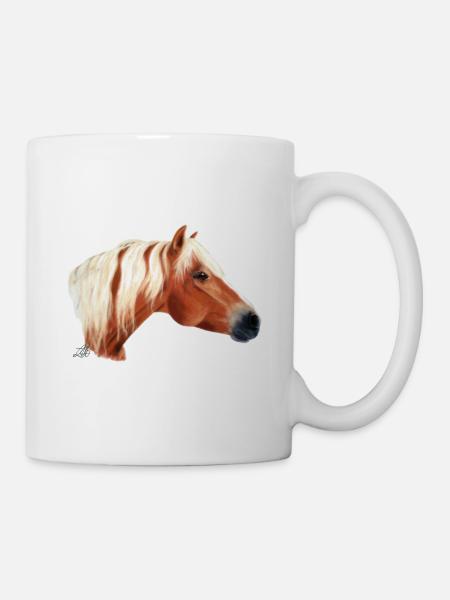 Haflinger Pferd / horse - Mug - white