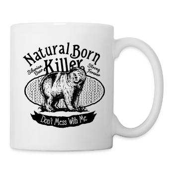 Bär Vintage coole Sprüche Geschenk - Tasse - Weiß - Rechts