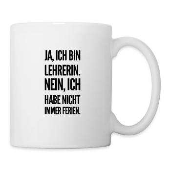 Geschenke für Lehrer Lehrerin T-Shirts Schule - Tasse - Weiß - Rechts