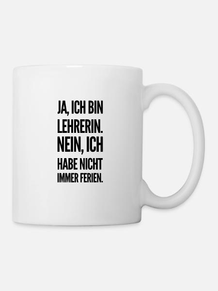 Geschenke für Lehrer Lehrerin T-Shirts Schule - Tasse - Weiß