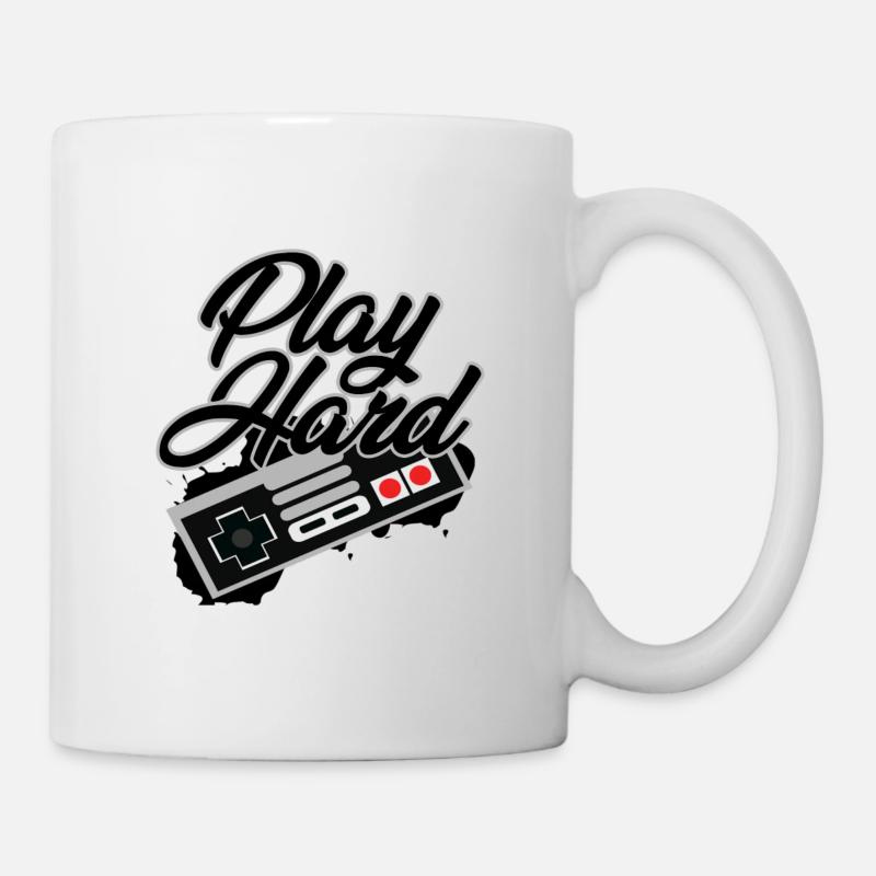 Play Hard G/S - Tasse - Weiß