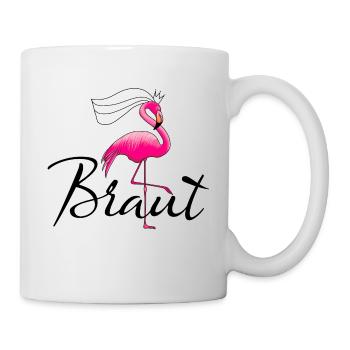 Braut Flamingo - Tasse - Weiß - Rechts