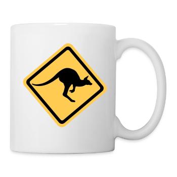 Känguru - Tasse - Weiß - Rechts