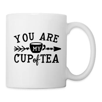You are my cup of tea gift tea morning muffle - Mug - white - Right
