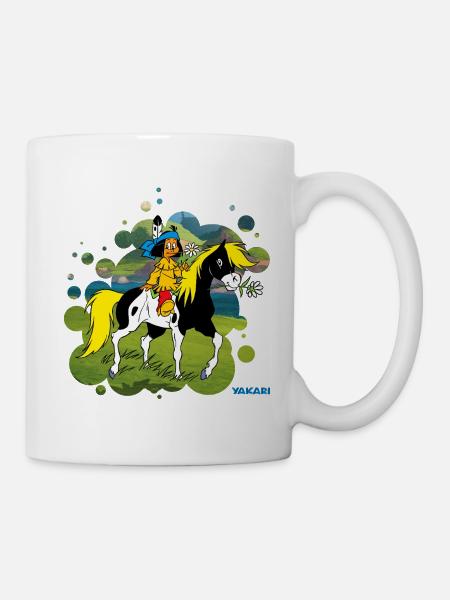 Yakari Fait Du Cheval Sur Petit-Tonnerre - Mug blanc - blanc
